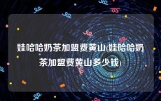 娃哈哈奶茶加盟费黄山(娃哈哈奶茶加盟费黄山多少钱)