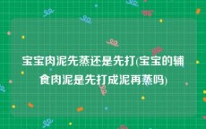 宝宝肉泥先蒸还是先打(宝宝的辅食肉泥是先打成泥再蒸吗)