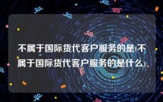 不属于国际货代客户服务的是(不属于国际货代客户服务的是什么)