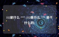 112是什么 *** (112是什么 *** 是干什么的)