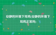 安静的环境下耳鸣(安静的环境下耳鸣正常吗)