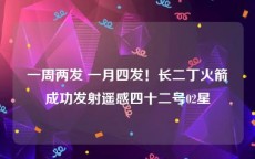 一周两发 一月四发！长二丁火箭成功发射遥感四十二号02星