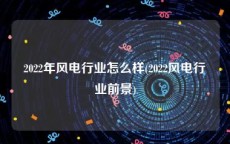 2022年风电行业怎么样(2022风电行业前景)