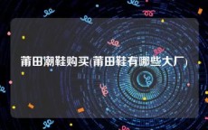 莆田潮鞋购买(莆田鞋有哪些大厂)