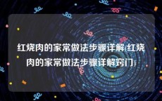 红烧肉的家常做法步骤详解(红烧肉的家常做法步骤详解窍门)