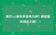 现代ix35锁车声音有几种？解密豪车闭合之谜！