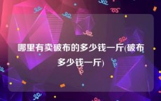 哪里有卖破布的多少钱一斤(破布多少钱一斤)
