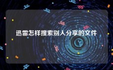 迅雷怎样搜索别人分享的文件