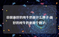 目前最好的纯牛奶是什么牌子(最好的纯牛奶是哪个牌子)