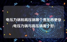 电压力锅和高压锅哪个煮东西更快(电压力锅与高压锅哪个好)