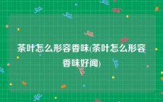 茶叶怎么形容香味(茶叶怎么形容香味好闻)