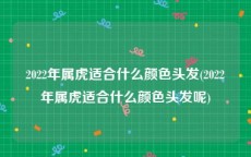 2022年属虎适合什么颜色头发(2022年属虎适合什么颜色头发呢)