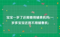宝宝一岁了还需要用辅食机吗(一岁多宝宝还用不用辅食机)