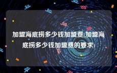 加盟海底捞多少钱加盟费(加盟海底捞多少钱加盟费的要求)
