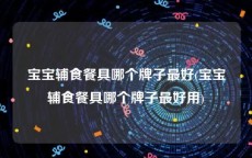 宝宝辅食餐具哪个牌子最好(宝宝辅食餐具哪个牌子最好用)