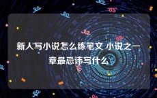 新人写小说怎么练笔文 小说之一章最忌讳写什么