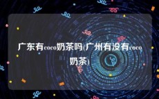 广东有coco奶茶吗(广州有没有coco奶茶)