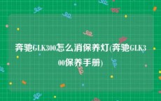 奔驰GLK300怎么消保养灯(奔驰GLK300保养手册)