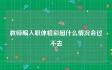 教师编入职体检彩超什么情况会过不去