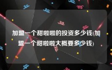 加盟一个甜啦啦的投资多少钱(加盟一个甜啦啦大概要多少钱)