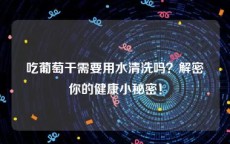 吃葡萄干需要用水清洗吗？解密你的健康小秘密！