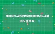 美国亚马逊退税退到哪里(亚马逊退税哪里查)