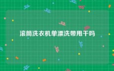 滚筒洗衣机单漂洗带甩干吗