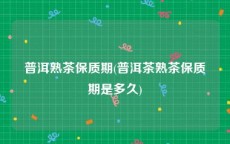 普洱熟茶保质期(普洱茶熟茶保质期是多久)