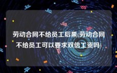 劳动合同不给员工后果(劳动合同不给员工可以要求双倍工资吗)