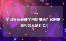 宇宙尽头是哪个网络用语？它的来源和含义是什么