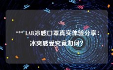  *** LAB冰感口罩真实体验分享：冰爽感受究竟如何？