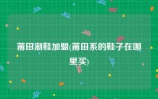 莆田潮鞋加盟(莆田系的鞋子在哪里买)