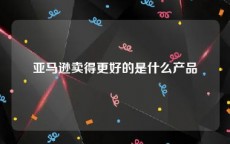 亚马逊卖得更好的是什么产品
