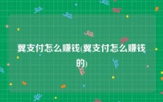 翼支付怎么赚钱(翼支付怎么赚钱的)