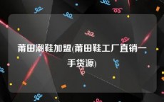 莆田潮鞋加盟(莆田鞋工厂直销一手货源)