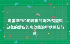 鸡蛋里白色的薄皮的功效(鸡蛋里白色的薄皮的功效能治甲状腺结节吗)