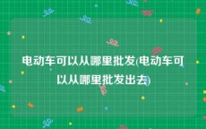 电动车可以从哪里批发(电动车可以从哪里批发出去)