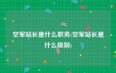 空军站长是什么职务(空军站长是什么级别)