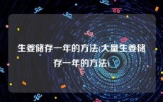 生姜储存一年的方法(大量生姜储存一年的方法)