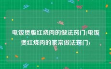 电饭煲版红烧肉的做法窍门(电饭煲红烧肉的家常做法窍门)