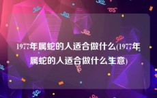 1977年属蛇的人适合做什么(1977年属蛇的人适合做什么生意)
