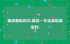 莆田潮鞋购买(莆田一手货源鞋哪家好)