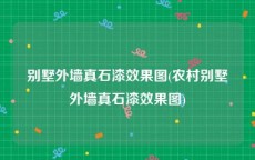 别墅外墙真石漆效果图(农村别墅外墙真石漆效果图)