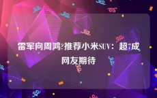 雷军向周鸿?推荐小米SUV：超7成网友期待