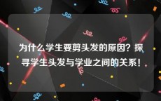 为什么学生要剪头发的原因？探寻学生头发与学业之间的关系！