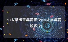 211大学出来年薪多少(211大学年薪一般多少)