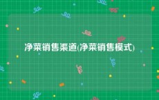 净菜销售渠道(净菜销售模式)