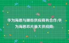 华为海思与哪些供应商有合作(华为海思芯片最大供应商)