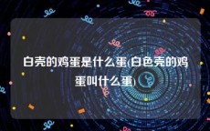 白壳的鸡蛋是什么蛋(白色壳的鸡蛋叫什么蛋)