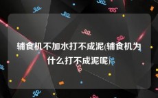 辅食机不加水打不成泥(辅食机为什么打不成泥呢)